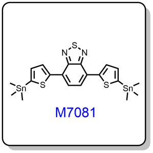 M7081——4,7-bis(5-(trimethylstannyl)thiophen-2-yl)benzo[c][1,2,5]thiadiazole，1025451-57-3
