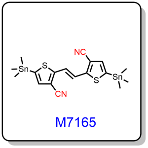 M7165——(E)-2,2'-(ethene-1,2-diyl)bis(5-(trimethylstannyl)thiophene-3-carbonitrile)，2130979-32-5