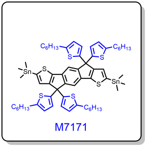 M7171——(4,4,9,9-tetrakis(5-hexylthiophen-2-yl)-4,9-dihydro-s-indaceno[1,2-b:5,6-b']dithiophene-2,7-diyl)bis(trimethylstannane)