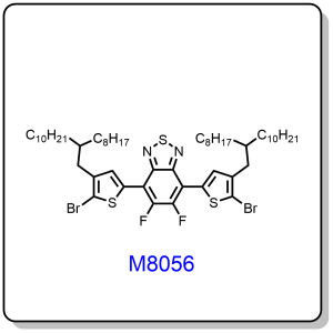 M8056——4,7-bis(5-bromo-4-(2-octyldodecyl)thiophen-2-yl)-5,6-difluorobenzo[c][1,2,5]thiadiazole,1504626-07-6