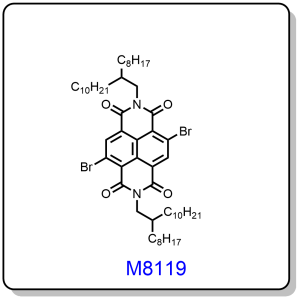 M8119——2,6-dibromo-N,N'-bis(2-octyldodecyl)-naphthalene-1,4,5,8-tetracarboxylic acid diimide,1100243-35-3