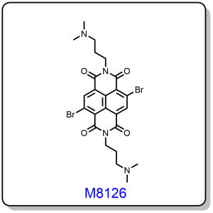 M8126——4,9-Dibromo-2,7-bis(3-(dimethylamino)propyl)benzo[lmn][3,8]phenanthroline-1,3,6,8(2H,7H)-tetraone,1375748-41-6