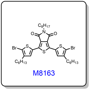 M8163——1,3-bis(5-bromo-4-hexylthiophen-2-yl)-5-octyl-4H-thieno[3,4-c]pyrrole-4,6(5H)-dione