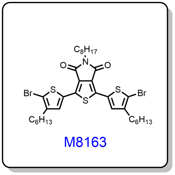 M8163——1,3-bis(5-bromo-4-hexylthiophen-2-yl)-5-octyl-4H-thieno[3,4-c]pyrrole-4,6(5H)-dione