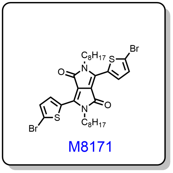 M8171——3,6-bis(5-bromo-2-thienyl)-2,5-dioctyl-2,5-dihydropyrrolo[3,4-c]pyrrole-1,4-dione ,1057401-13-4