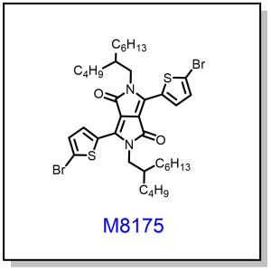M8175——3,6-bis(5-bromothiophen-2-yl)-2,5-bis(2-butyloctyl)pyrrolo[3,4-c]pyrrole-1,4(2H,5H)-dioneX,1224709-68-5