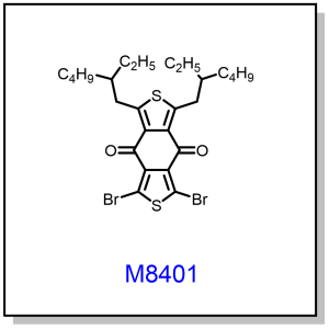 M8401——1,3-dibromo-5,7-bis(2-ethylhexyl)benzo[1,2-c:4,5-c']dithiophene-4,8-dione,1415929-76-8