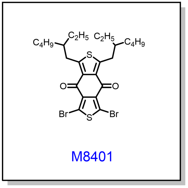 M8401——1,3-dibromo-5,7-bis(2-ethylhexyl)benzo[1,2-c:4,5-c']dithiophene-4,8-dione,1415929-76-8