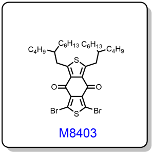 M8403——1,3-dibromo-5,7-bis(2-butyloctyl)-4H,8H-benzo[1,2-c:4,5-c']dithiophene-4,8-dione
