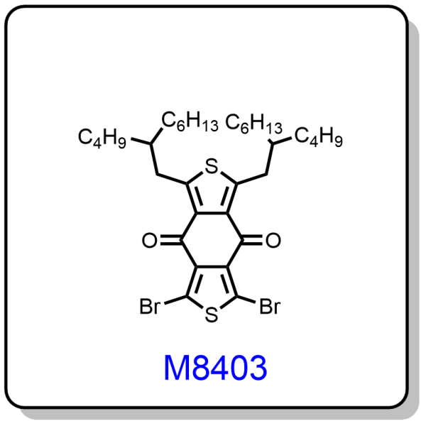 M8403——1,3-dibromo-5,7-bis(2-butyloctyl)-4H,8H-benzo[1,2-c:4,5-c']dithiophene-4,8-dione