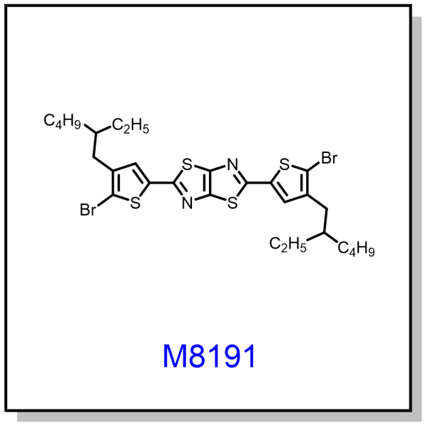 M8191——2,5-bis(5-bromo-4-(2-ethylhexyl)thiophen-2-yl)thiazolo[5,4-d]thiazole
