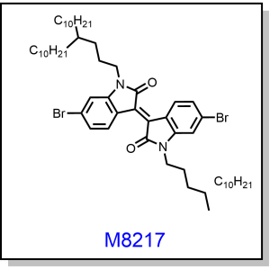M8217——(E)-6,6'-dibromo-1,1'-bis(4-decyltetradecyl)-[3,3'-biindolinylidene]-2,2'-dione