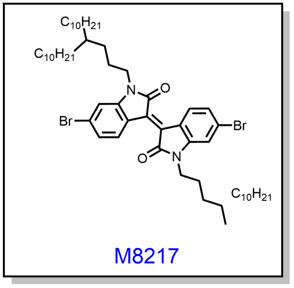 M8217——(E)-6,6'-dibromo-1,1'-bis(4-decyltetradecyl)-[3,3'-biindolinylidene]-2,2'-dione