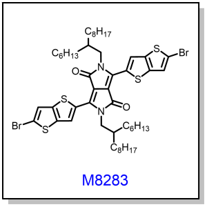 M8283——3,6-Bis-(5-bromo-thieno[3,2-b]thiophen-2-yl)-2,5-bis-(2-hexyl-decyl)-2,5-dihydro-pyrrolo[3,4-c]pyrrole-1,4-dione