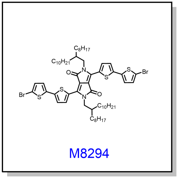 M8294——3,6-bis(5'-bromo-2,2'-bithiophen-5-yl)-2,5-bis(2-octyldodecyl)pyrrolo[3,4-c]pyrrole-1,4(2H,5H)-dione