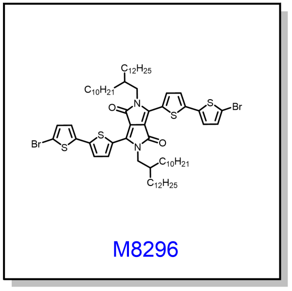 M8296——3,6-bis(5'-bromo-[2,2'-bithiophen]-5-yl)-2,5-bis(2-decyltetradecyl)-2,5-dihydropyrrolo[3,4-c]pyrrole-1,4-dione