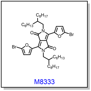 M8333——3,6-bis(5-bromofuran-2-yl)-2,5-bis(2-hexyldecyl)pyrrolo[3,4-c]pyrrole-1,4(2H,5H)-dione