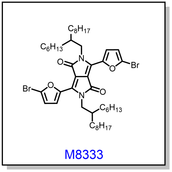M8333——3,6-bis(5-bromofuran-2-yl)-2,5-bis(2-hexyldecyl)pyrrolo[3,4-c]pyrrole-1,4(2H,5H)-dione