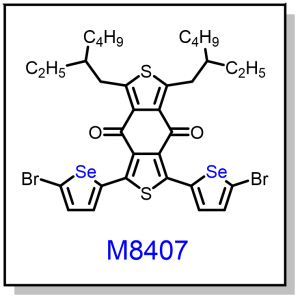 M8407——1,3-bis(5-bromo-4-chlorothiophen-2-yl)-5,7-bis(2-ethylhexyl)benzo[1,2-c:4,5-c']dithiophene-4,8-dione
