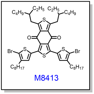 M8413——1,3-bis(5-bromo-4-octylthiophen-2-yl)-5,7-bis(2-ethylhexyl)-4H,8H-benzo[1,2-c:4,5-c']dithiophene-4,8-dione