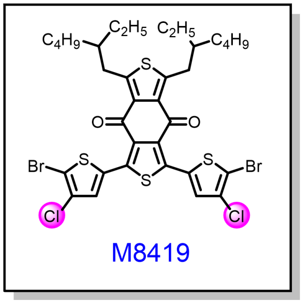 M8419——1,3-bis(5-bromoselenophen-2-yl)-5,7-bis(2-ethylhexyl)benzo[1,2-c:4,5-c']dithiophene-4,8-dione