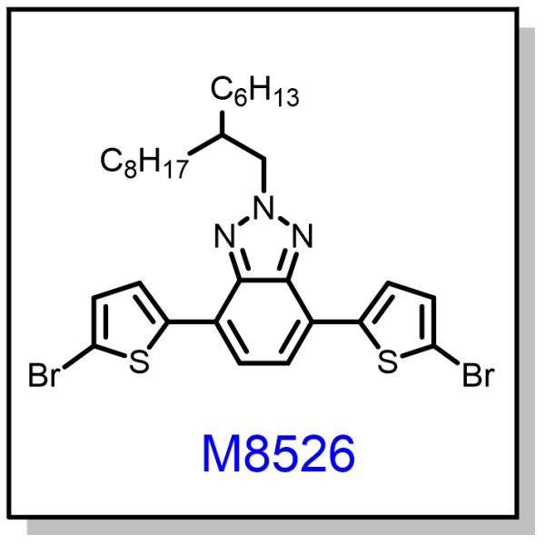 M8526——4,7-bis(5-bromothiophen-2-yl)-2-(2-hexyldecyl)-2H-benzo[d][1,2,3]triazole