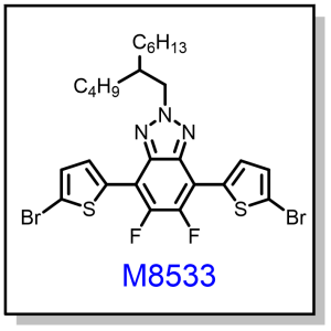 M8533——4,7-bis(5-bromothiophen-2-yl)-2-(2-butyloctyl)-5,6-difluoro-2H-benzo[d][1,2,3]triazole