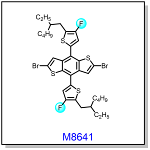 M8641——2,6-dibromo-4,8-bis(5-(2-ethylhexyl)-4-fluorothiophen-2-yl)benzo[1,2-b:4,5-b']dithiophene
