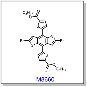 M8660——dioctyl 5,5'-(2,6-dibromobenzo[1,2-b:4,5-b']dithiophene-4,8-diyl)bis(thiophene-2-carboxylate)