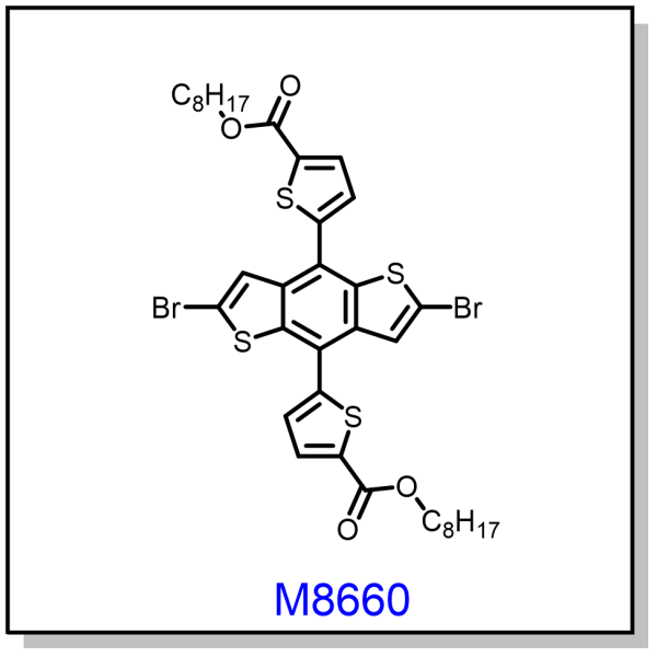 M8660——dioctyl 5,5'-(2,6-dibromobenzo[1,2-b:4,5-b']dithiophene-4,8-diyl)bis(thiophene-2-carboxylate)