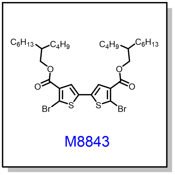 M8843——bis(2-butyloctyl) 5,5'-dibromo-2,2'-bithiophene-4,4'-dicarboxylate