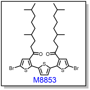 M8853——1,1'-(5,5''-dibromo-[2,2':5',2''-terthiophene]-3,3''-diyl)bis(4,8-dimethylnonan-1-one)