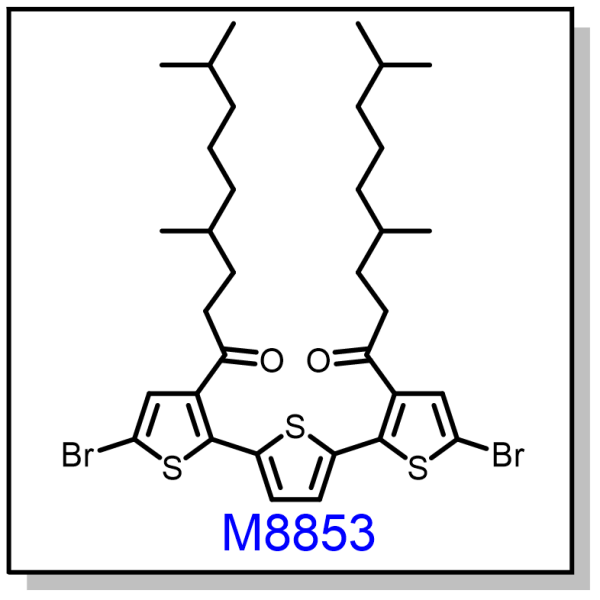 M8853——1,1'-(5,5''-dibromo-[2,2':5',2''-terthiophene]-3,3''-diyl)bis(4,8-dimethylnonan-1-one)