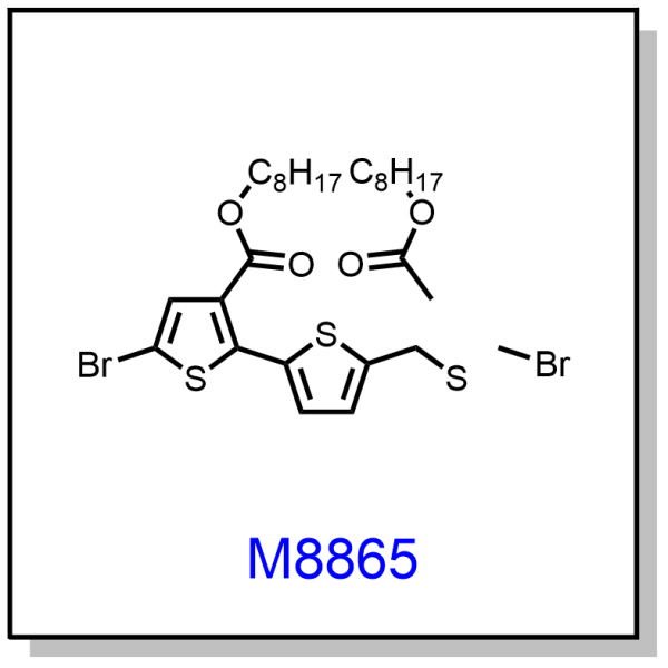 M8865——dioctyl 5,5''-dibromo-[2,2':5',2''-terthiophene]-3,3''-dicarboxylate