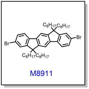 M8911——2,8-dibromo-6,6,12,12-tetraoctyl-6,12-dihydroindeno[1,2-b]fluorene