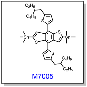 M7005——2,6-bis(trimethytin)-4,8-bis(5-(2-ethylhexyl)thiophen-2-yl)benzo[1,2-b:4,5-b']dithiophene