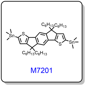 M7201——(4,4,9,9-tetrahexyl-4,9-dihydro-s-indaceno[1,2-b:5,6-b']dithiophene-2,7-diyl)bis(trimethylstannane)