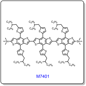 M7401——(4,4',4'',8,8',8''-hexakis(5-(2-ethylhexyl)thiophen-2-yl)-[2,2':6',2''-terbenzo[1,2-b:4,5-b']dithiophene]-6,6''-diyl)bis(trimethylstannane)