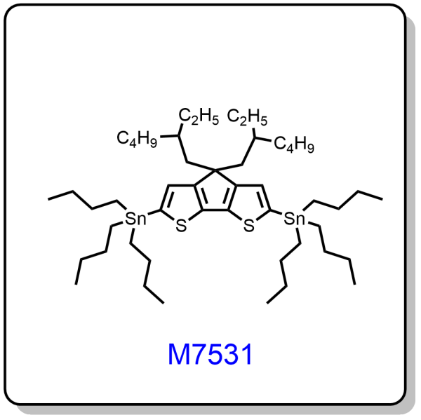 M7531——(4,4-bis(2-ethylhexyl)-4H-cyclopenta[1,2-b:5,4-b']dithiophene-2,6-diyl)bis(tributylstannane)