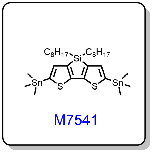 M7541——4,4-dioctyl-2,6-bis(trimethylstannyl)-4H-silolo[3,2-b:4,5-b']dithiophene